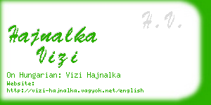 hajnalka vizi business card